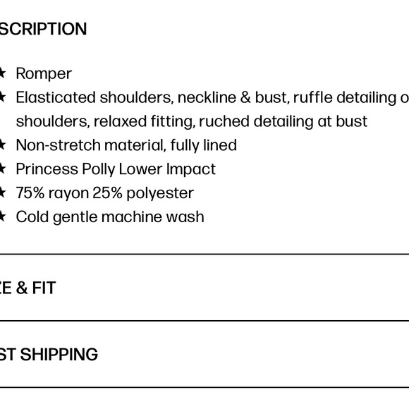 PRINCESS POLLY ROMPER - Picture 13 of 14